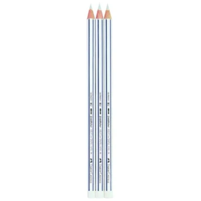 Abbildung von Faber Castell 111499 3 Spezialstifte für Heft und Tafel, weiß