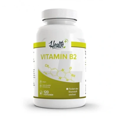 Abbildung von Zec+ Nutrition Health+ Vitamin B2 120 Kapseln hochdosiert, für ein gutes Nervensytem und einen funktionierenden Energiestoffwechel, Made in Germany