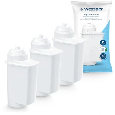 Abbildung von Wessper Wasserfilter Kartusche 3 Stücke TZ700D3, 467873, 575491, Brita Intenza Filter für Kaffeevollautomaten Kompatibel mit Siemens EQ 6,9, TI305206RW, Bosch TCZ7003 TCZ 7003 TCZ7033