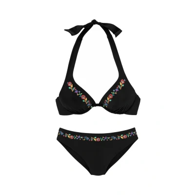 Abbildung von Buffalo Bikini schwarzbestickt, Damen, Größe: 36xB, Schwarz bestickt