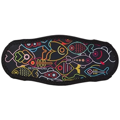 Abbildung von Best divers Uhrenarmband Maske aus Neopren, doppelt Folio, Gummifische