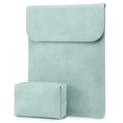 Abbildung von HYZUO 15 16 Zoll Laptop Hülle Tasche Laptophülle für MacBook Pro M3/M2/M1 Pro/Max A2991 A2780 A2485 A2141 2024 2019, XPS 15, 2015 2012, mit Kleiner Tasche, Mint grün