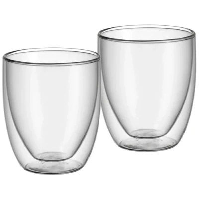 Abbildung von WMF Kult doppelwandige Cappuccino Gläser Set 2 teilig, 250ml, Schwebeeffekt, Thermogläser, hitzebeständiges Teeglas, Kaffeeglas