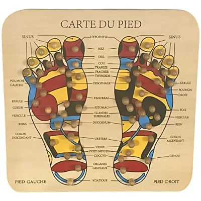 Abbildung von Eurotel ® Holzbrett Fußmassage, Reflexzonenmassage/Akupressur