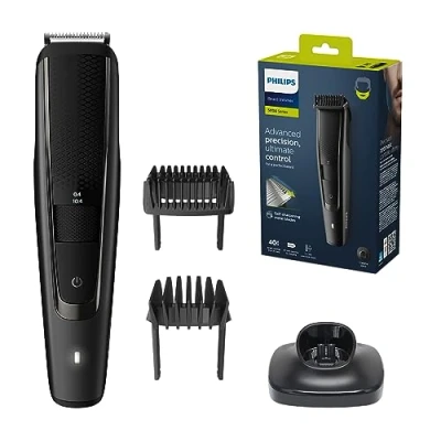 Abbildung von Philips Barttrimmer S5000 Elektrischer Bartschneider für Herren mit Bartkamm, Lift und Trim Pro System, 40 einstellbare Schnittlängen, 90 Minuten Akkubetrieb, 1 Stunde Ladezeit (Modell BT5515/20)