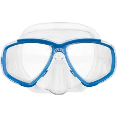 Abbildung von Cressi Perla Unisex Erwachsene Schnorchelmaske, Transparent/Blau, Einheitsgröße