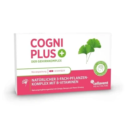 Abbildung von Ginkgo Kapseln mit Bacopa &amp; echtem korenaischen Panax Ginseng Biloba Extrakt (50:1) Vitamin B für die kognitive Leistungsfähigkeit