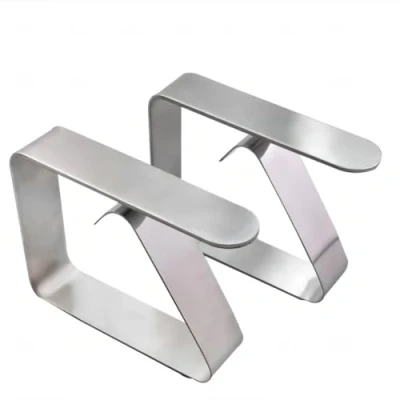 Abbildung von Coideal Verdickter Tischtuchklammern Edelstahl, 8 Stück Tischdeckenklammer Tischabdeckungsklemmen Tischdecke Clips Tischtuch für Picknick, Party (Silber Plain)