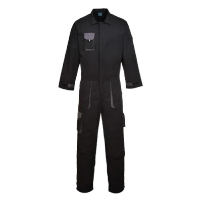 Abbildung von Portwest Texo Kontrast Overall, Größe: L, Farbe: Schwarz, TX15BKRL