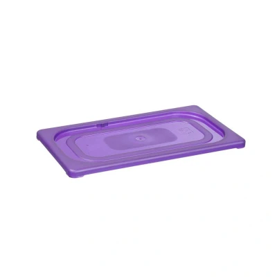 Abbildung von HENDI GN Deckel 1/2, 32,5 x 26,5 cm PP Polypropylen 40 bis 80 C stapelbar violett / lila für Behälter 1/2 Kunststoff