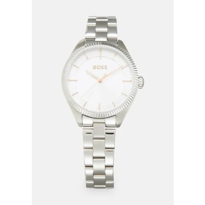 Abbildung von BOSS SAGE Uhr silvercoloured, Damen, Größe: One Size, Silver coloured