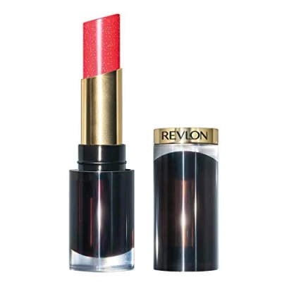 Abbildung von Revlon Super Lustrous Glass Shine Lippenstift, makellose, feuchtigkeitsspendende Lippenfarbe mit Aloe, Hyaluronsäure und Rosenquarz, Glassy Pink (016), 4,3 g