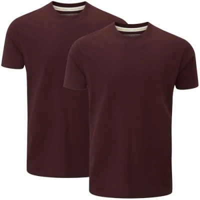 Abbildung von Charles Wilson 2er Packung T Shirts mit Rundhalsausschnitt (XL, Dark Port (0824))