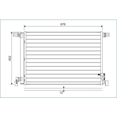 Abbildung von VALEO 822609 Klimakondensator mit Trockner Aluminium 452