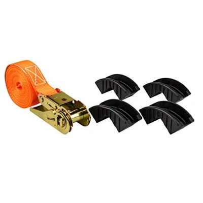 Abbildung von LAS 10299 Spanngurt mit Ratsche, Kantenschutz, 25mm x 5m, 500Kg, Schwarz