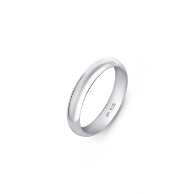Abbildung von Amberta Damen Hochzeits Ring aus 925 Sterling Silber: 4 mm Silber Hochzeitsringe für Frauen Ringgröße 64