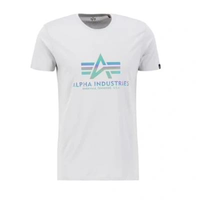 Abbildung von Alpha Industries Rainbow REF Tshirt print, Herren, Größe: XXL, Pastel grey
