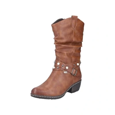 Abbildung von Rieker Cowboy/Bikerboot, Damen, Größe: 38, Braun Schuhe