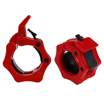 Abbildung von QIMEI SHOP Hantelverschlüsse Schnellverschlüsse Langhantelklemmen rutschfest Barbell Halsbänder für 50mm Olympic Bar Gewichtheben Fitness Training