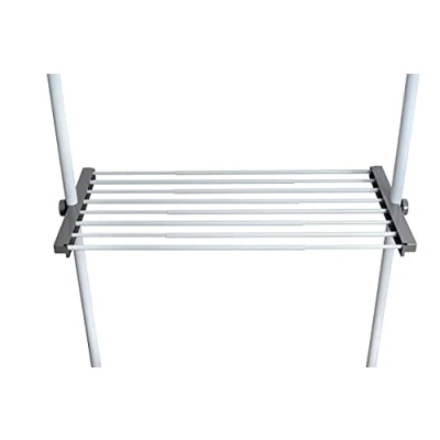 Abbildung von WENKO Regalboden Herkules, Ergänzungs Ablage für individuell verstellbares Ordnungssystem, Regal als Erweiterung zum Teleskop System 73 120 x 4 42,5 cm, aus Metall in Weiß