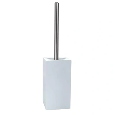 Abbildung von Spirella WC Bürste Toilettenbürste Klobürste Quadro Steingut 11,5 x 45 cm Weiß