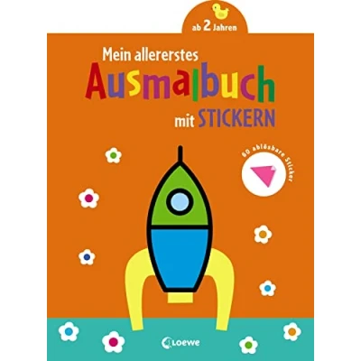Abbildung von Mein allererstes Ausmalbuch mit Stickern (Rakete): Malbuch zum Fördern von Kreativität und Motorik für Kinder ab 24 Monate