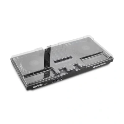 Abbildung von Decksaver Cover für Pioneer DJ DDJ FLX6 Superstrapazierfähiger Schutzdeckel aus Polycarbonat in geräucherter, klarer Farbe, hergestellt Großbritannien die Wahl der DJs unschlagbaren Schutz