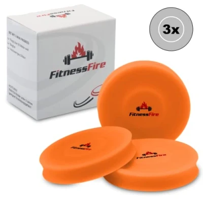 Abbildung von 3er Set Mini Frisbee Die kleine fliegt über 60 Meter weit Neue Trendsportart Alternative zur gewöhnlichen Frisbeescheibe Schwimmt im Wasser (Neonorange)