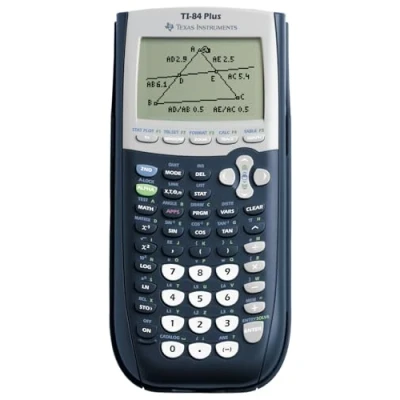 Abbildung von Texas Instruments TI 84 Plus Graphikrechner (8 zeilige Anzeige, Speicher, 2D Ansichten) Dunkelblau