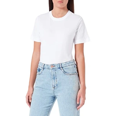 Abbildung von Seidensticker Damen T Shirt Fashion Regular Fit tailliert Rundhalsausschnitt Bügelleicht Kurzarm,Weiß,L