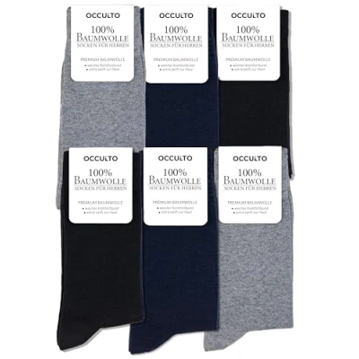 Abbildung von Occulto Herren Business Socken 6er Pack, 12er 24er Pack (Modell: Jordan) 6 X Anthrazit Navy Schwarz 39 42
