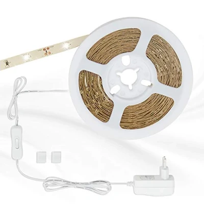 Abbildung von Briloner Leuchten LED Band 5m, Strip selbstklebend, Streifen inkl. Ein /Aus Schalter, 16.5 Watt, 150x weiß, IP20, 2261 150P, 500 x 0.8 0.2 cm