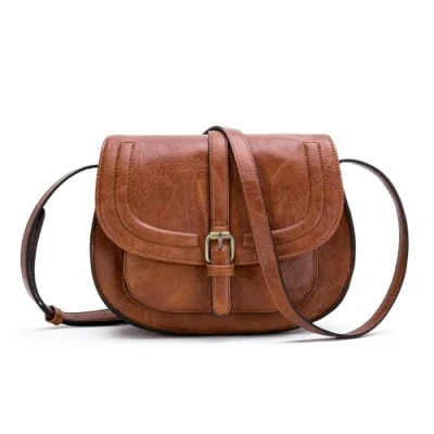 Abbildung von AFKOMST Umhängetasche Damen Klein, Frauen PU Leder Schultertaschen, Handtasche Damen, mit Verstellbar Abnehmbar Schultergurt…