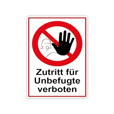Abbildung von XXL Zutritt für Unbefugte verboten Schild 30 x 40cm aus stabiler PVC Hartschaumplatte 5mm mit UV Schutz von STROBO