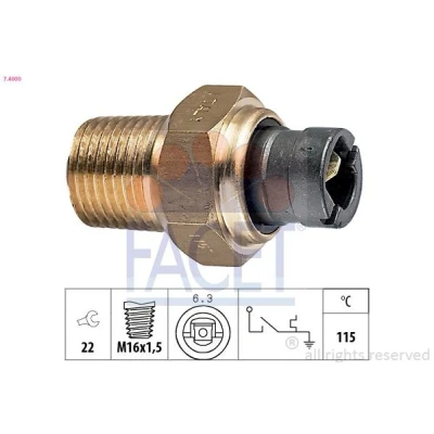 Abbildung von FACET 7.4000 Temperaturschalter, Kühlmittelwarnlampe Made in Italy OE Equivalent