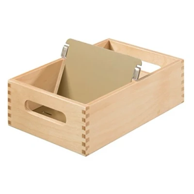 Abbildung von HAN Holz DIN A6 für 900 Karteikarten quer inkl. 1 Metallblattstütze, mit Beschriftungsfeld und Metallboden, FSC zertifiziertes Holz, hochwertige premium Qualität, 506 0, Naturholz