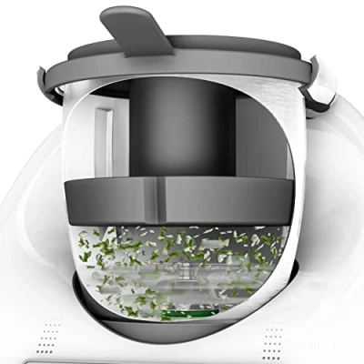 Abbildung von Mixle Mixraumteiler, Mixtopf Verkleinerung kompatibel mit Thermomix TM6, TM5, effektiveres zerhäckseln von Lebensmitteln