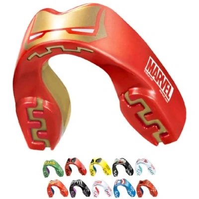Abbildung von Marvel Iron Man Sport Zahnschutz Erwachsene und Kinder Mundschutz Für alle Vollkontakt Sportarten einschließlich Rugby, MMA, Kampfsport, Kickboxen, Judo, Hockey &amp; Boxe