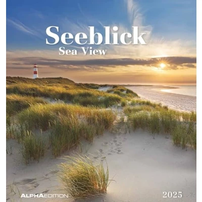 Abbildung von Seeblick 2025 Postkartenkalender 16x17 cm Sea View zum Aufstellen oder Aufhängen Monatskalendarium Gadget Mitbringsel Alpha Edition