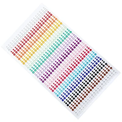 Abbildung von Glitzersteine Selbstklebend,Glitzer Steine Make up, Steinchen Gesicht,Face Jewels, Aufkleben,Klebesteine,3mm,4mm,5mm (900 Stück)