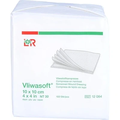 Abbildung von Vliwasoft Vlieskompressen 10x10 cm unsteril 4l.