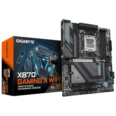 Abbildung von GIGABYTE X870 Gaming X WIFI7 Motherboard Unterstützt AMD Ryzen 9000 CPUs, 16+2+2 Phasen VRM, bis zu 8000MHz DDR5 (OC), 1xPCIe 5.0, Wi Fi 7, 2.5GbE LAN, USB 4