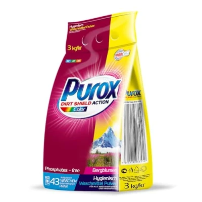 Abbildung von CLOVIN PUROX COLOR (43 WL) Waschpulver im Foliensack Waschmittel 3 kg