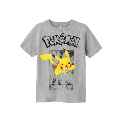 Abbildung von Name it Nkmnoisi Pokemon Unisex Tshirt print Grey für Kinder, Größe: 122/128,