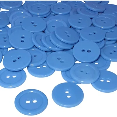 Abbildung von AERZETIX C56424 50 Nähknöpfe rund Ø20x2.2 mm mit 2 Löchern 32L L32 Farbe pastellblau aus kunststoff Öffnungsdurchmesser kurzwaren bekleidung mode