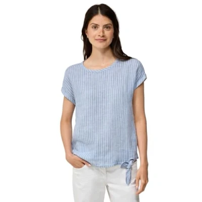 Abbildung von CECIL Damen B345831 Blusenshirt aus Leinen, Chambray Forever Blue, L