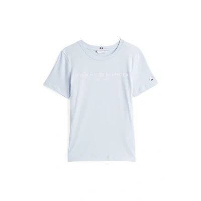 Abbildung von Tommy Hilfiger LOGO CREW NECK Tshirt print, Damen, Größe: XXS, Breezy blue