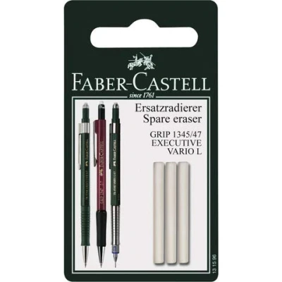 Abbildung von FABER CASTELL 131596 Ersatzradierer für Druckbleistift Grip 1345/1347, 3 Stück