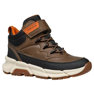 Abbildung von Geox Flexyper PLUS BOY Schnürstiefelette für Kinder, Größe: 32, Brown/black Schuhe