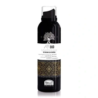 Abbildung von Helan, M Oud Rasierschaum für weiches, pflegendes Rasieren sanfte Emulsion, fördert das Gleiten des Rasierers auf der Haut Herren Bartschaum mit Vitamin E gegen Reizungen, 200 ml
